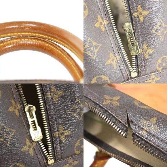 LOUIS VUITTON LV Logo Deauville Hand Bag Monogram Leather Brown - Picture 8 of 16